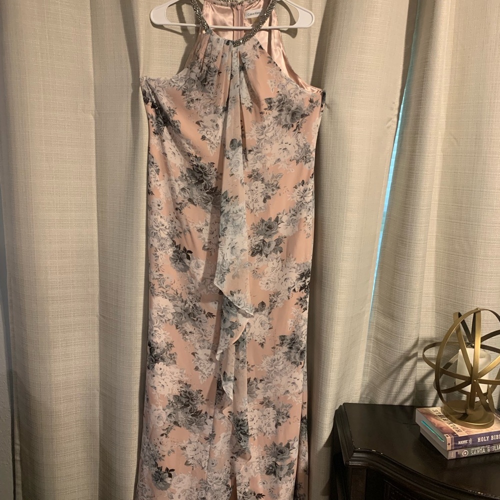 Floral Halter Maxi Dress